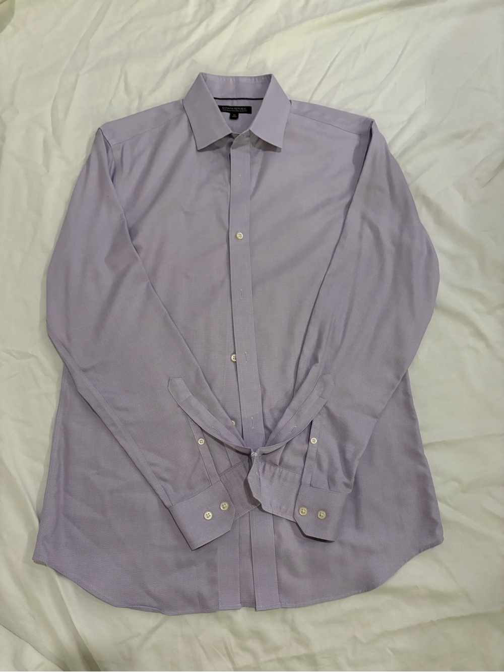 Banana Republic Lavender Men's Dress Shirt - Light Purple